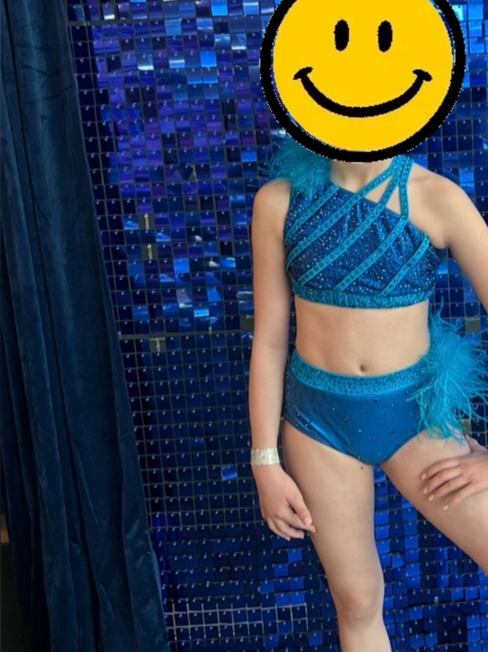 Glamour-Blue Dance Costume